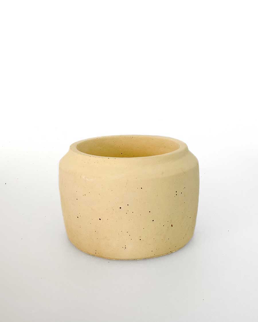 yellow plant pot